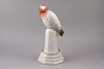 figurine, Parrot, porcelain, Germany, Rosenthal, hand-painted, the 30-40ties of 20th cent., h 25.2 c...