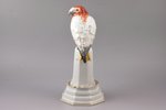 figurine, Parrot, porcelain, Germany, Rosenthal, hand-painted, the 30-40ties of 20th cent., h 25.2 c...