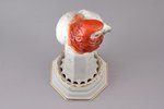 figurine, Parrot, porcelain, Germany, Rosenthal, hand-painted, the 30-40ties of 20th cent., h 25.2 c...