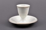 egg holder, porcelain, M.S. Kuznetsov manufactory, Riga (Latvia), 1934-1936, h 7.2 cm, third grade...