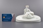 ashtray, "Girl in traditional costume", porcelain, M.S. Kuznetsov manufactory, Riga (Latvia), 1937-1...