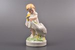 figurine, A girl with a chicken ("Sunflower"), porcelain, Riga (Latvia), USSR, Riga porcelain factor...