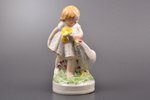 figurine, A girl with a chicken ("Sunflower"), porcelain, Riga (Latvia), USSR, Riga porcelain factor...