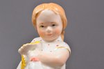figurine, A girl with a chicken ("Sunflower"), porcelain, Riga (Latvia), USSR, Riga porcelain factor...