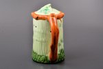 joke mug, "Get drunk but don't get wet", faience, Konakov fayance factory, USSR, 1959, h (cup with l...