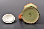 joke mug, "Get drunk but don't get wet", faience, Konakov fayance factory, USSR, 1959, h (cup with l...