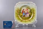 decorative plate, porcelain, Gardner porcelain factory, Russia, 1870-1890, 17.2 x 17.2 cm...