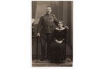 photography, portrait of soldier, Russia, beginning of 20th cent., 13.8х8.6 cm...