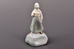 figurine, Girl on the Stone, porcelain, Riga (Latvia), USSR, Riga porcelain factory, molder - Beatri...