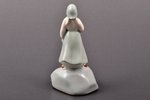 figurine, Girl on the Stone, porcelain, Riga (Latvia), USSR, Riga porcelain factory, molder - Beatri...