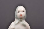 figurine, Girl on the Stone, porcelain, Riga (Latvia), USSR, Riga porcelain factory, molder - Beatri...