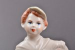 figurine, The young football player, porcelain, Riga (Latvia), USSR, Riga porcelain factory, molder...