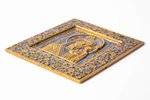 icon, Our Lady of Kazan, copper alloy, 1-color enamel, Russia, the 19th cent., 11.5 x 10 x 0.35 cm,...