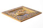 icon, Our Lady of Kazan, copper alloy, 1-color enamel, Russia, the 19th cent., 11.5 x 10 x 0.35 cm,...