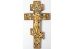 cross, The Crucifixion of Christ, copper alloy, 5-color enamel, Moscow, Russia, the 19th cent., 36.3...