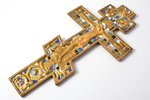 cross, The Crucifixion of Christ, copper alloy, 5-color enamel, Moscow, Russia, the 19th cent., 36.3...