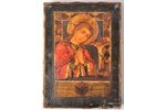 icon, Our Lady of Akhtyr, with icon case, board, painting, guilding, Russia, the 19th cent., 18 x 13...