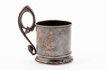 tea glass-holder, silver, 875 standard, 105.30 g, h (with handle) 10.2 cm, Ø (inside) 6.4 cm, the 20...