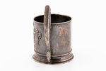 tea glass-holder, silver, 875 standard, 105.30 g, h (with handle) 10.2 cm, Ø (inside) 6.4 cm, the 20...