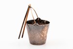 tea strainer, silver, "Bucket", 84 standard, 19.65 g, engraving, Ø 3.8 cm, h (with handle) 6.2 cm, b...