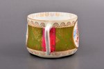 cup, "In the garden", porcelain, M. S. Kuznetsov's fellowship in Moscow, Russia, 1889-1917, h 5.4 cm...