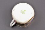 cup, "In the garden", porcelain, M. S. Kuznetsov's fellowship in Moscow, Russia, 1889-1917, h 5.4 cm...