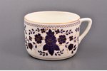 tea pair, porcelain, Dulevo, USSR, 1937-1940, h (cup) 5.5 cm, Ø (saucer) 15 cm...