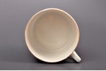 tea pair, porcelain, Dulevo, USSR, 1937-1940, h (cup) 5.5 cm, Ø (saucer) 15 cm...