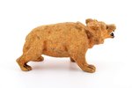 figurine, A bear, bronze, gilding, 12.2 x 5 x h 5.6 cm, weight 878.6 g....