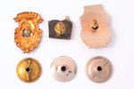 set, 7 badges: "Champion", Latvia, USSR, 1956-1960...