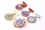 set, 5 badges: Progressive Fisherman of Latvian SSR, Fishermen Kolhozs' Community labour best worker...