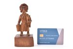 Figurine, "Ķencis", by Krišjānis Zolbergs - Kugra (1904-1979), wood, Latvia, USSR, 1940, h 13.4 cm...