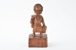 Figurine, "Ķencis", by Krišjānis Zolbergs - Kugra (1904-1979), wood, Latvia, USSR, 1940, h 13.4 cm...