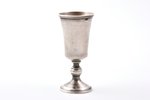 little glass, silver, 875 standard, 16.80 g, h 7.1 cm, the 20-30ties of 20th cent., Latvia...