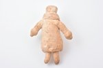 Christmas tree toy, papier mache, cotton wool, USSR, the 50ies of 20th cent., h 10.1 cm...