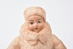 Christmas tree toy, papier mache, cotton wool, USSR, the 50ies of 20th cent., h 10.1 cm...