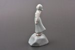 figurine, Girl on the Stone, porcelain, Riga (Latvia), USSR, Riga porcelain factory, molder - Beatri...