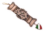 watch fob, student corporation "Selonija", silver, enamel, Latvia, 1936, 175 x 40 mm, traces of wear...