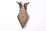badge, Latvian Youth Union Secondary School, LJSVS, IV graduation, silver, Latvia, 20ies of 20th cen...