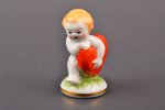 figurine, The Boy Running with a Heart, porcelain, Riga (Latvia), M.S. Kuznetsov manufactory, 1937-1...