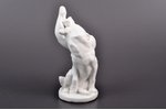 figurine, The Wolf and the Crane, porcelain, USSR, LFZ - Lomonosov porcelain factory, molder - B.Y....