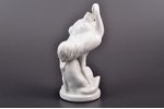 figurine, The Wolf and the Crane, porcelain, USSR, LFZ - Lomonosov porcelain factory, molder - B.Y....