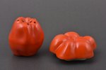 spicery dish, 3 elements of "Paprika" set, porcelain, M.S. Kuznetsov manufactory, Riga (Latvia), 193...