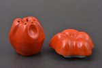 spicery dish, 3 elements of "Paprika" set, porcelain, M.S. Kuznetsov manufactory, Riga (Latvia), 193...