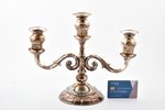 candlestick, silver, 875 standard, 488.60 g, h 24.5 cm, the 20-30ties of 20th cent., Latvia, insigni...