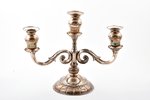 candlestick, silver, 875 standard, 488.60 g, h 24.5 cm, the 20-30ties of 20th cent., Latvia, insigni...