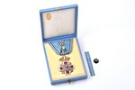 order, The Order of the Estonian Red Cross, with tailcoat badge and miniature ribbon, 3rd class, Est...