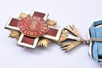 order, The Order of the Estonian Red Cross, with tailcoat badge and miniature ribbon, 3rd class, Est...