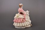 figurine, Dancer, Dresden Lace, porcelain, Germany, Unterweißbach, the middle of the 20th cent., h 1...