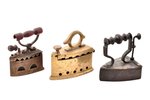 set of 3 charcoal irons (small size), metal, weight total weight of items 2900 g...